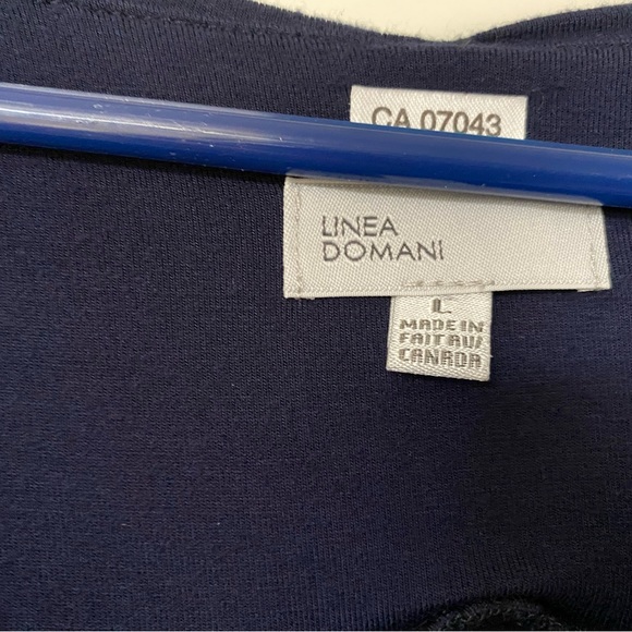 Linea Domani Navy Short Sleeve Top - Picture 3 of 4